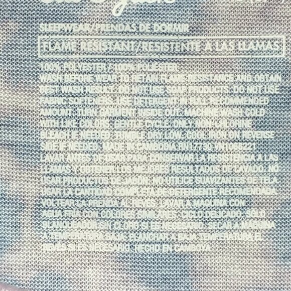 Cat & Jack Girls Nightgown Small 6/7 Pullover Short sleeve Tie-Dye Purple Pink - Picture 3 of 5